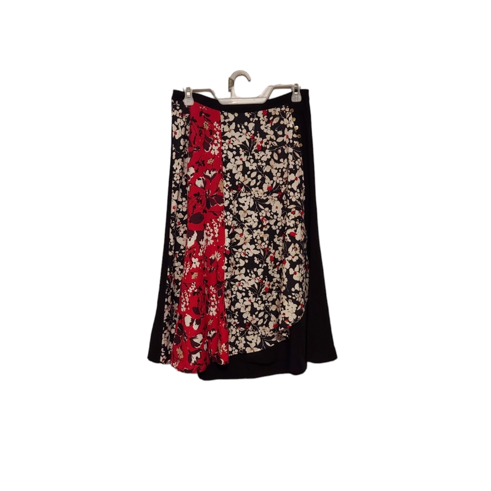 Y2K Whimsigoth Old Money Floral Midi Skirt 4 Floral Office Garden Party Preppy